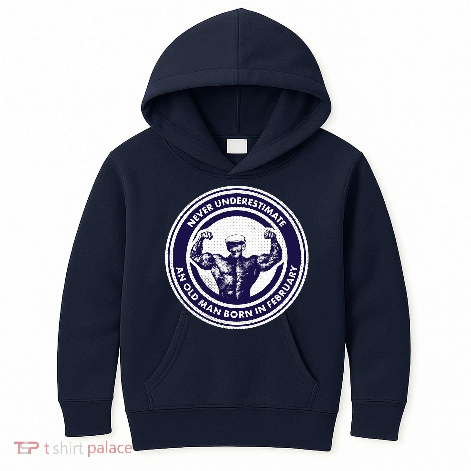 Never Underestimate An Old Man Born In February  Kids Hoodie
