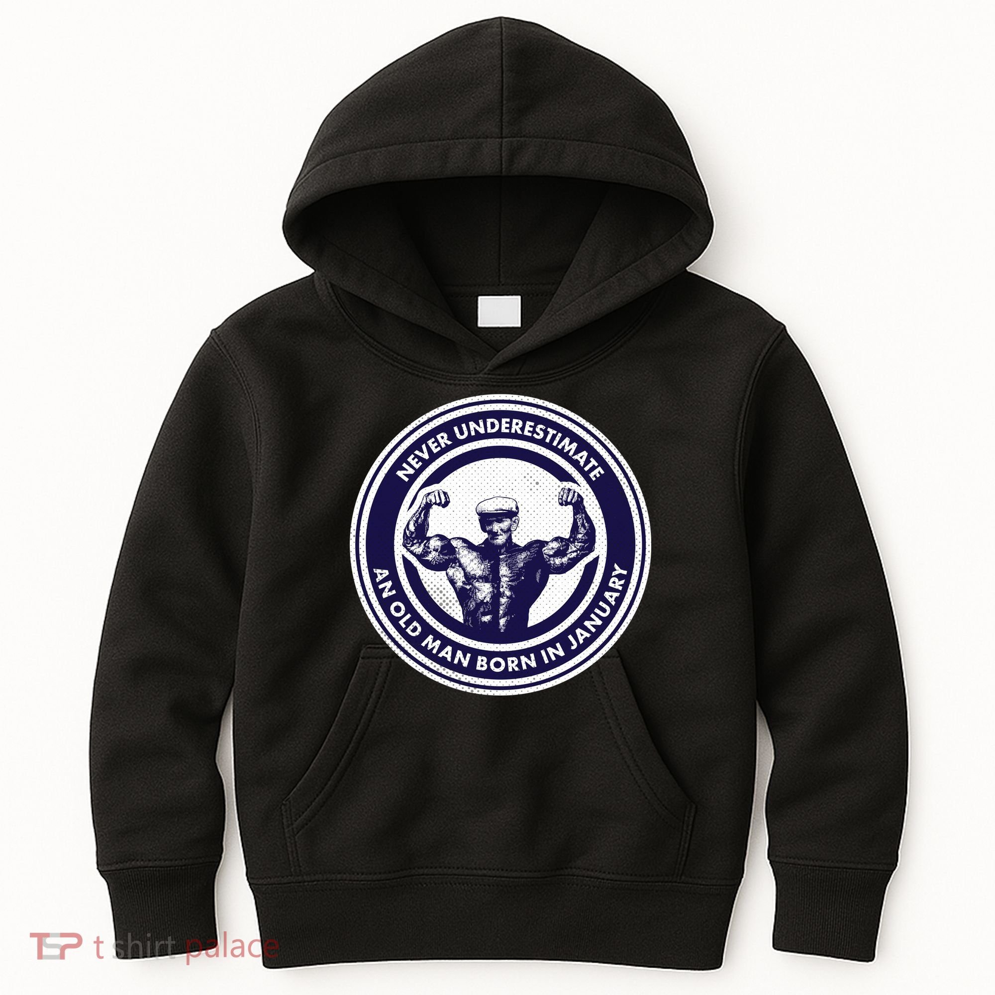 Never Underestimate An Old Man Born In January Kids Hoodie