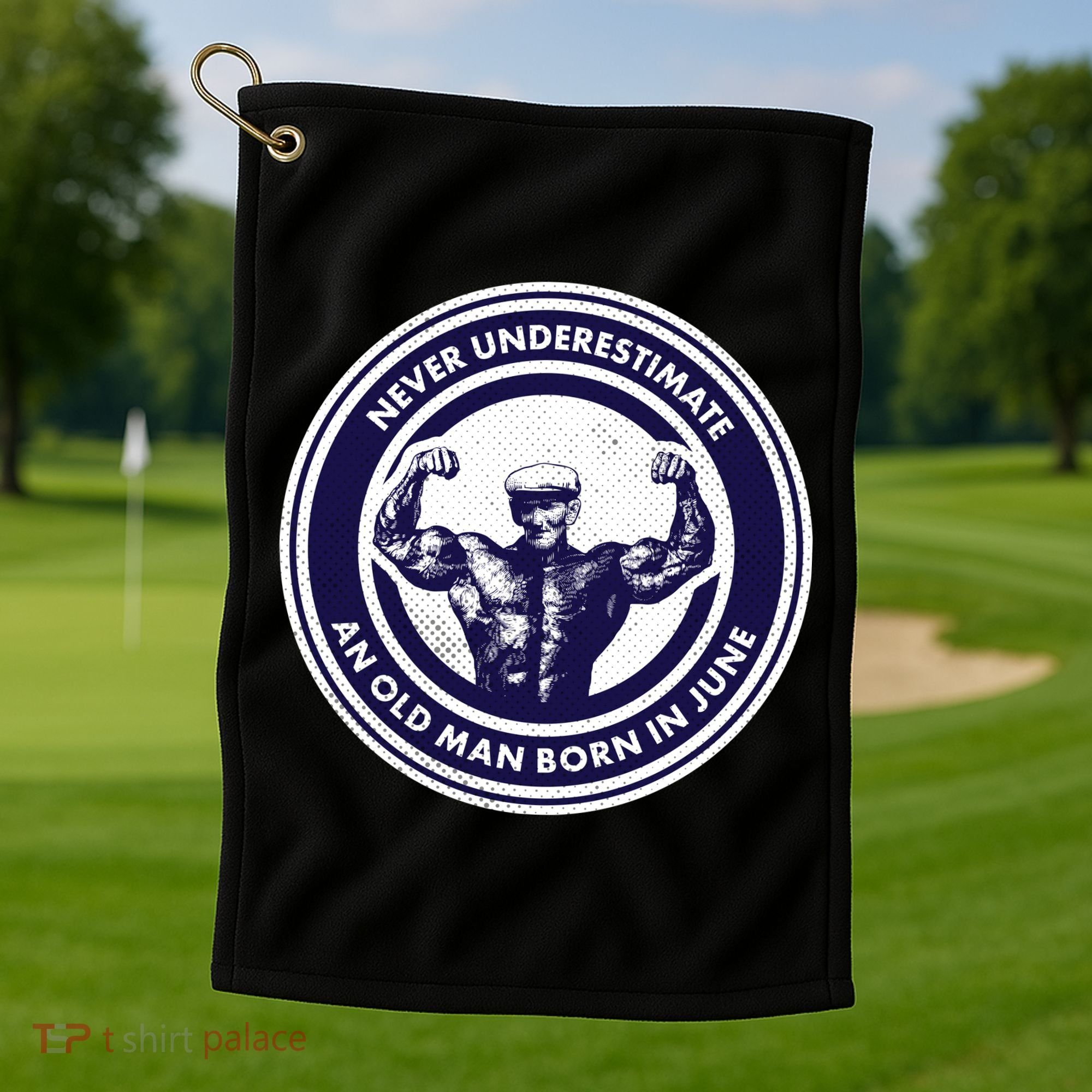 Never Underestimate An Old Man Born In June Golf Towel