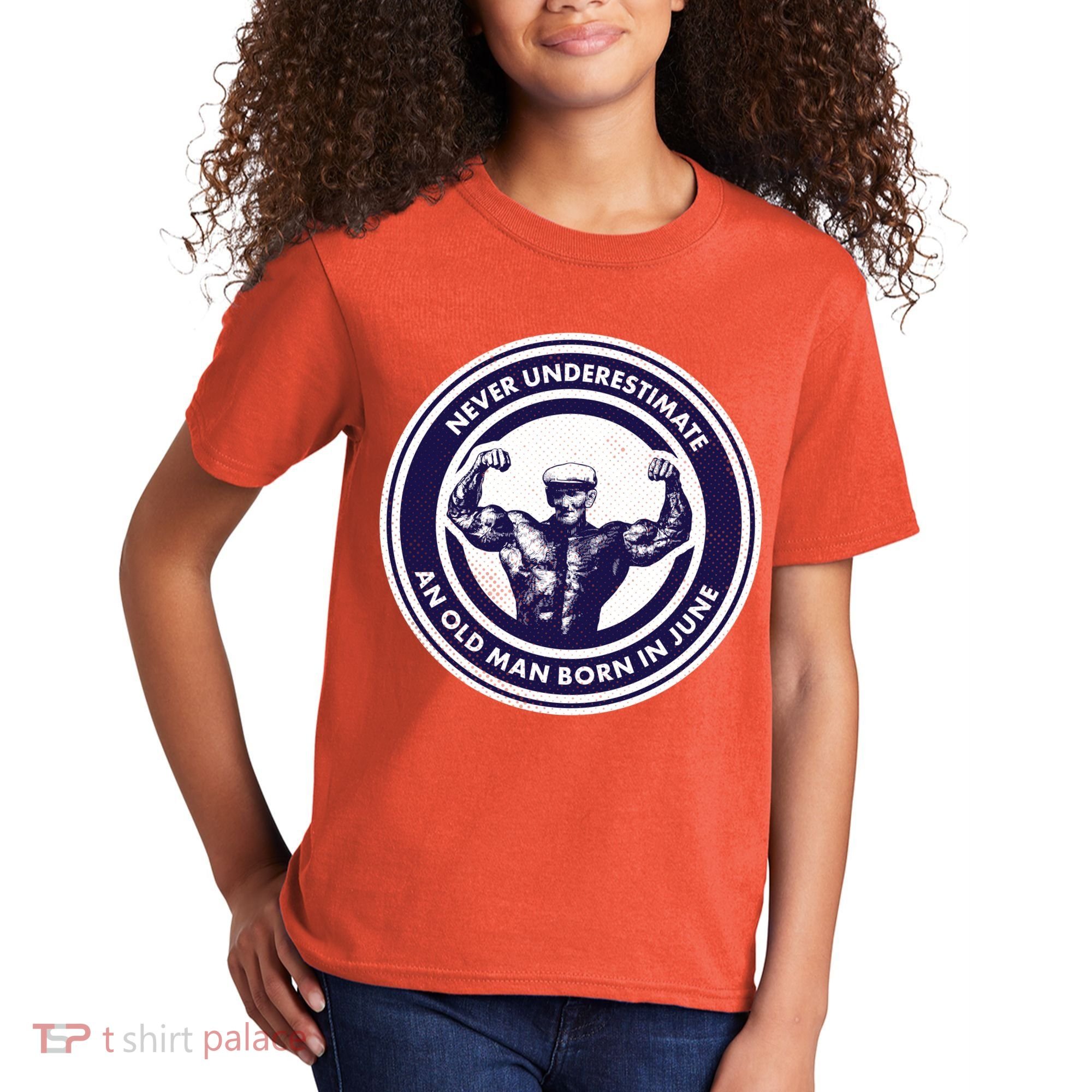 Never Underestimate An Old Man Born In June Kids T-Shirt