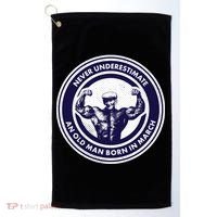 Never Underestimate An Old Man Born In March Golf Towel thumb 0