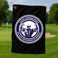 Never Underestimate An Old Man Born In March Golf Towel thumb 1
