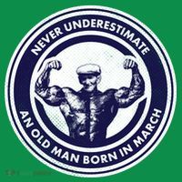 Never Underestimate An Old Man Born In March Coaster thumb 2