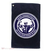 Never Underestimate An Old Man Born In May Golf Towel thumb 0