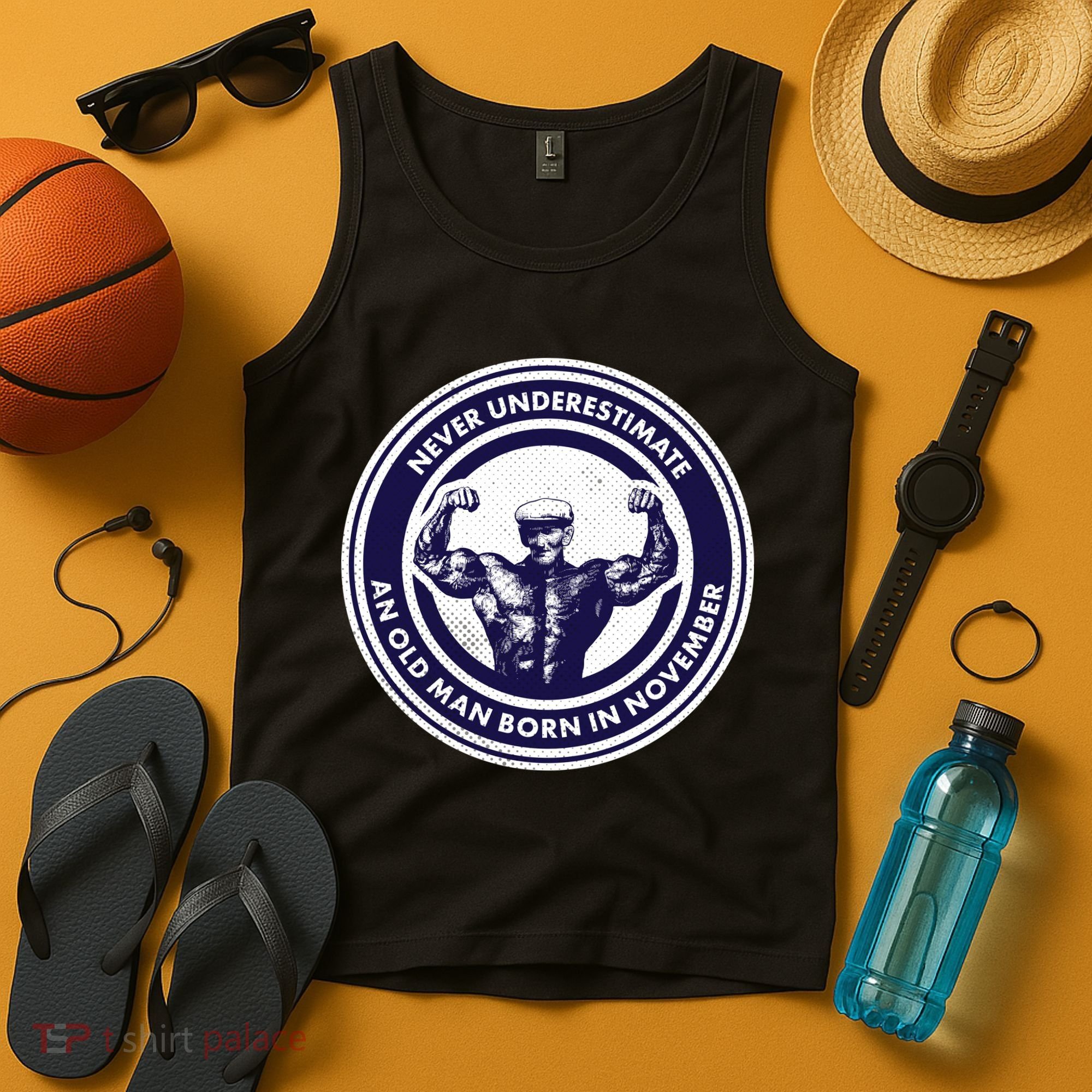 Never Underestimate An Old Man Born In November  Tank Top