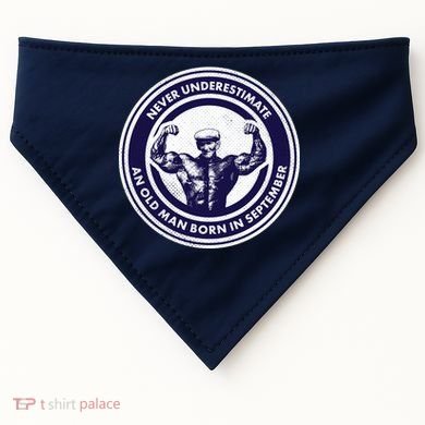 Never Underestimate An Old Man Born In September USA-Made Doggie Bandana