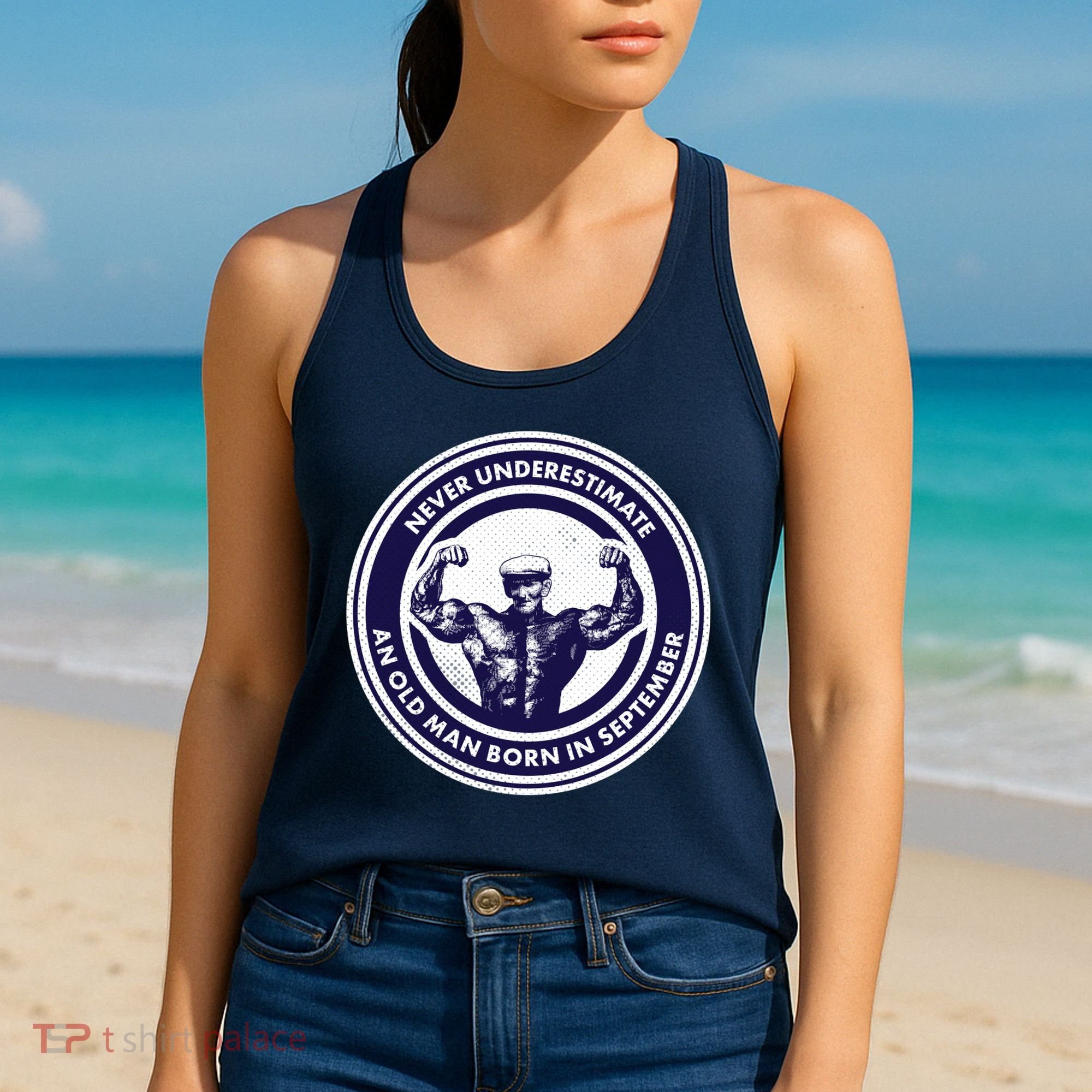 Never Underestimate An Old Man Born In September Women's Tank Top