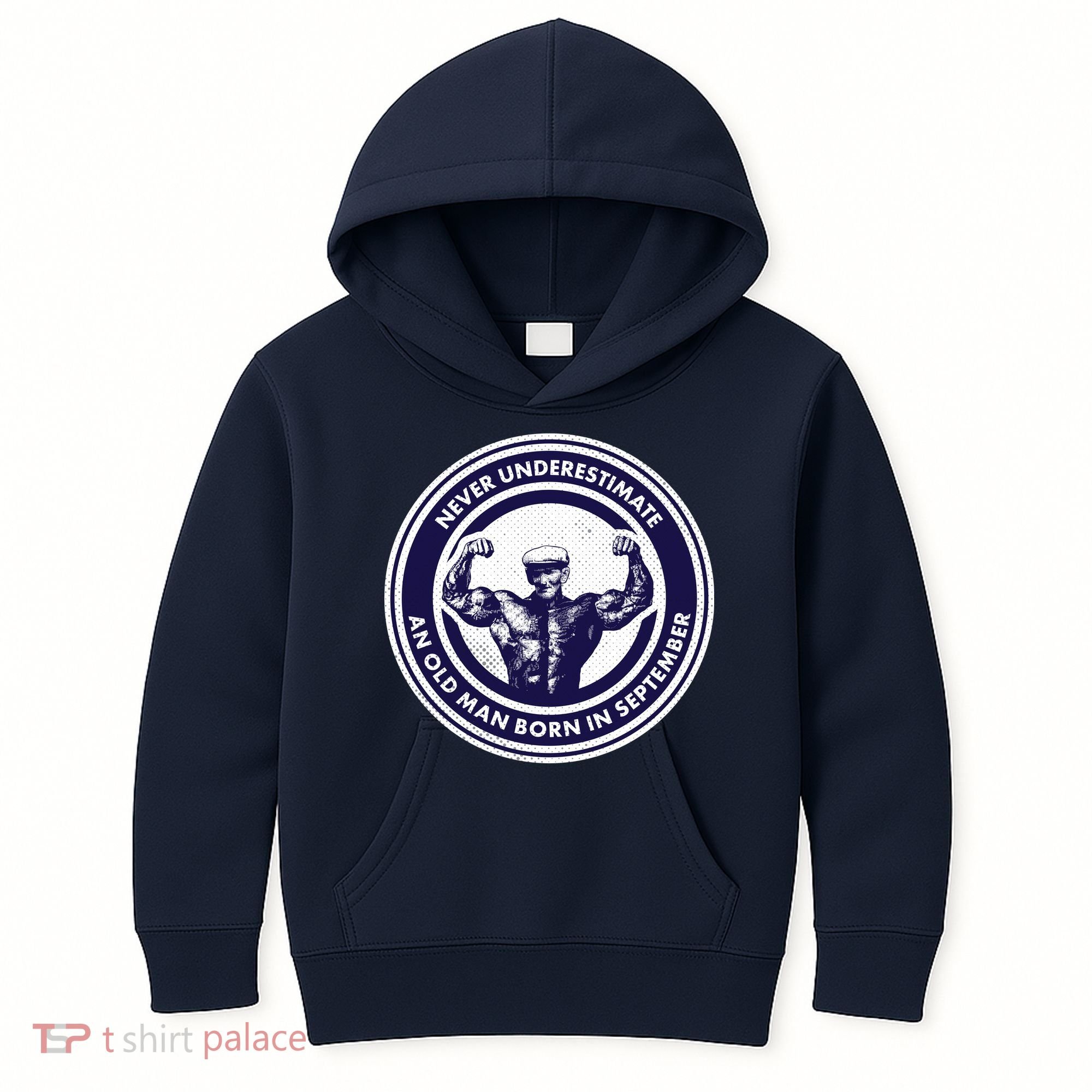 Never Underestimate An Old Man Born In September Kids Hoodie