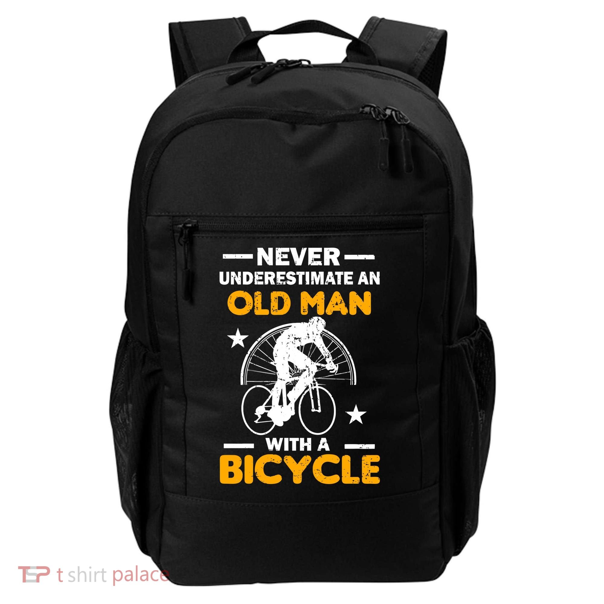 Never Underestimate An Old Man With A Bicycle Backpack