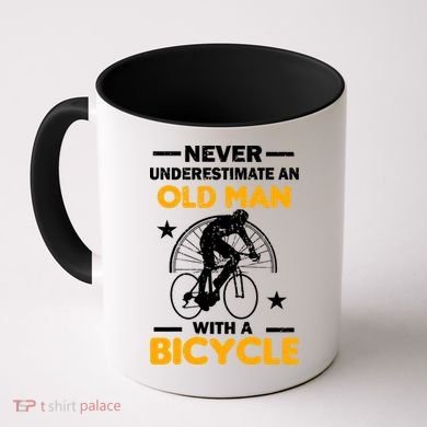 Never Underestimate An Old Man With A Bicycle Coffee Mug