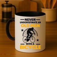 Never Underestimate An Old Man With A Bicycle Coffee Mug thumb 4