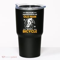 Never Underestimate An Old Man With A Bicycle Tumbler thumb 0