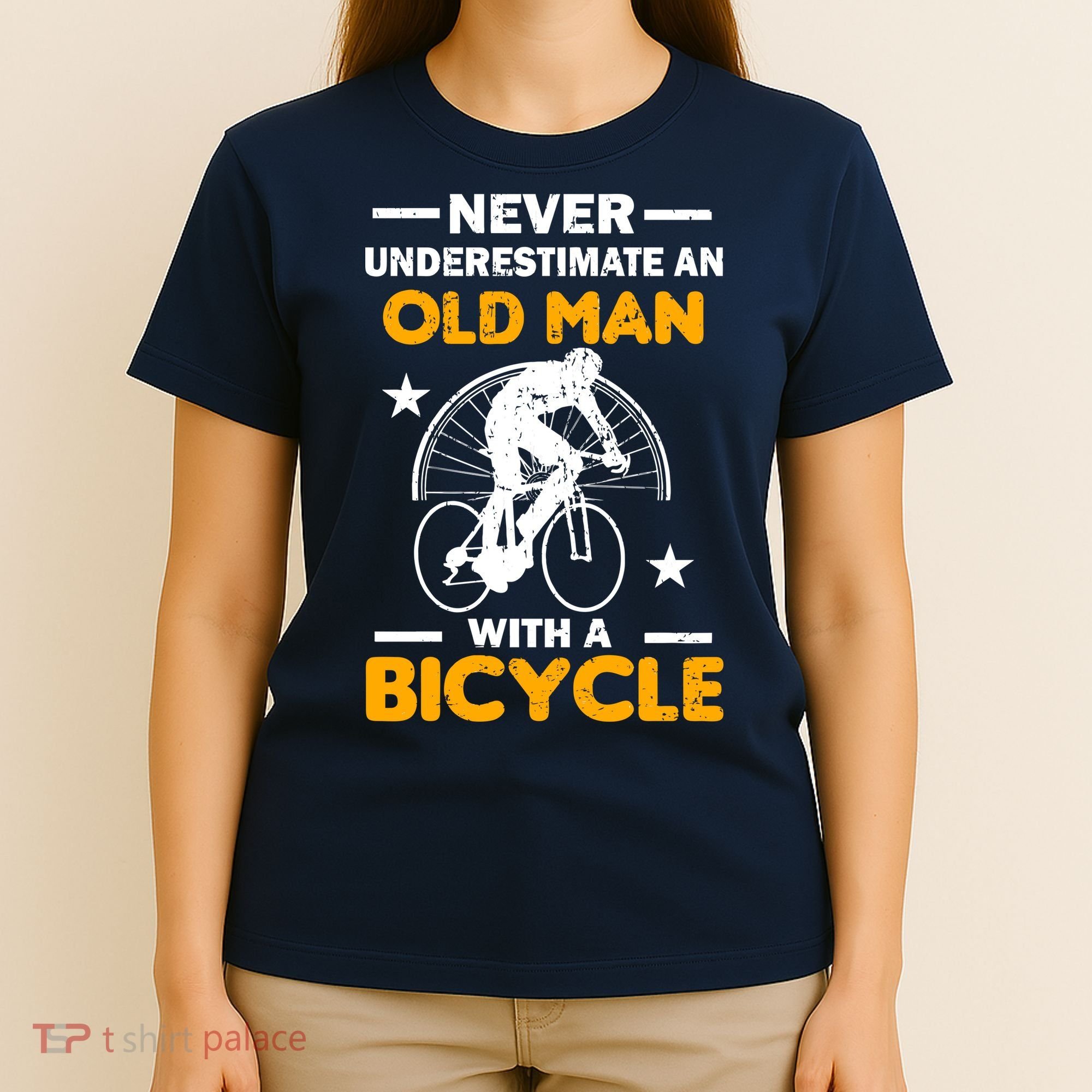 Never Underestimate An Old Man With A Bicycle T-Shirt