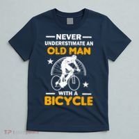 Never Underestimate An Old Man With A Bicycle T-Shirt thumb 5