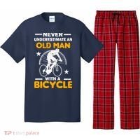 Never Underestimate An Old Man With A Bicycle Pajama Set thumb 0