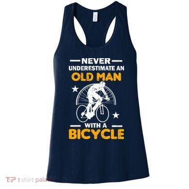 Never Underestimate An Old Man With A Bicycle Women's Tank Top