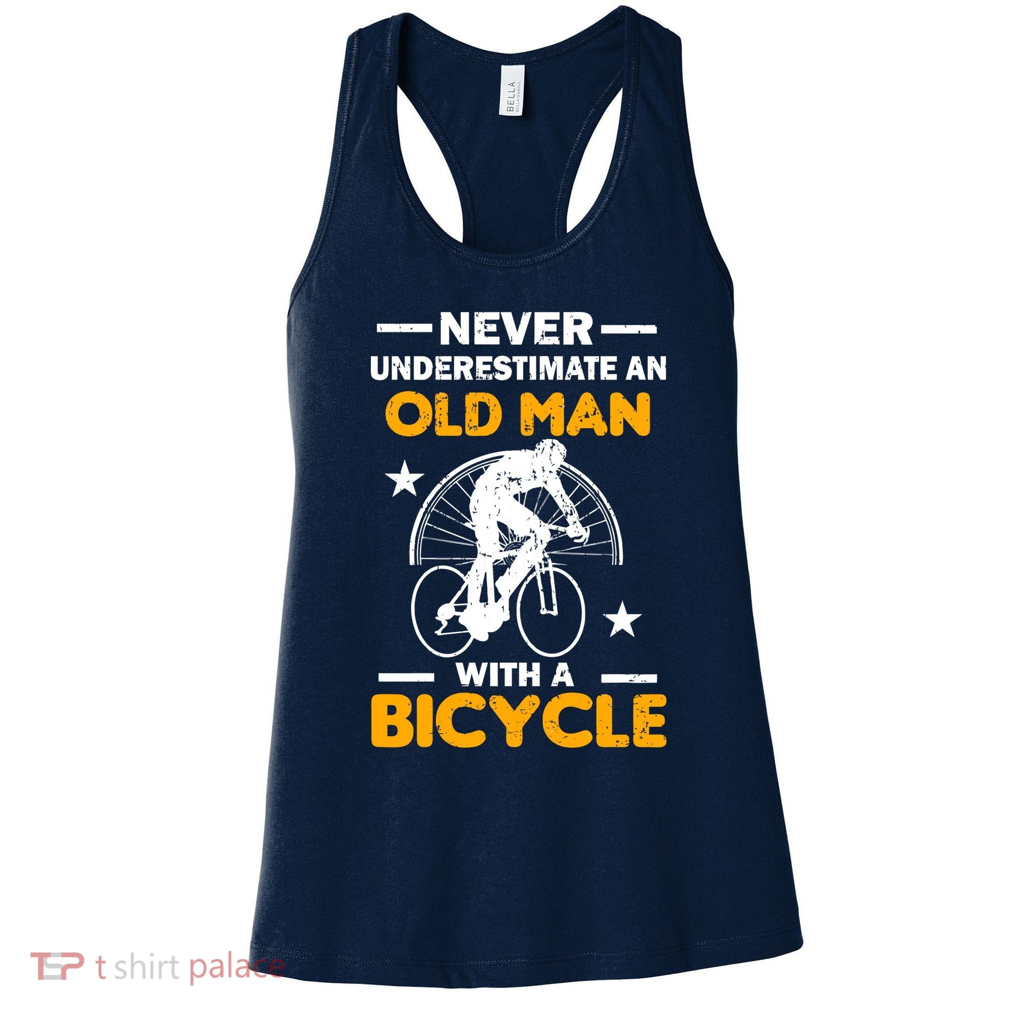 Never Underestimate An Old Man With A Bicycle Women's Tank Top