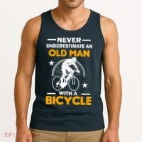 Never Underestimate An Old Man With A Bicycle Tank Top thumb 3