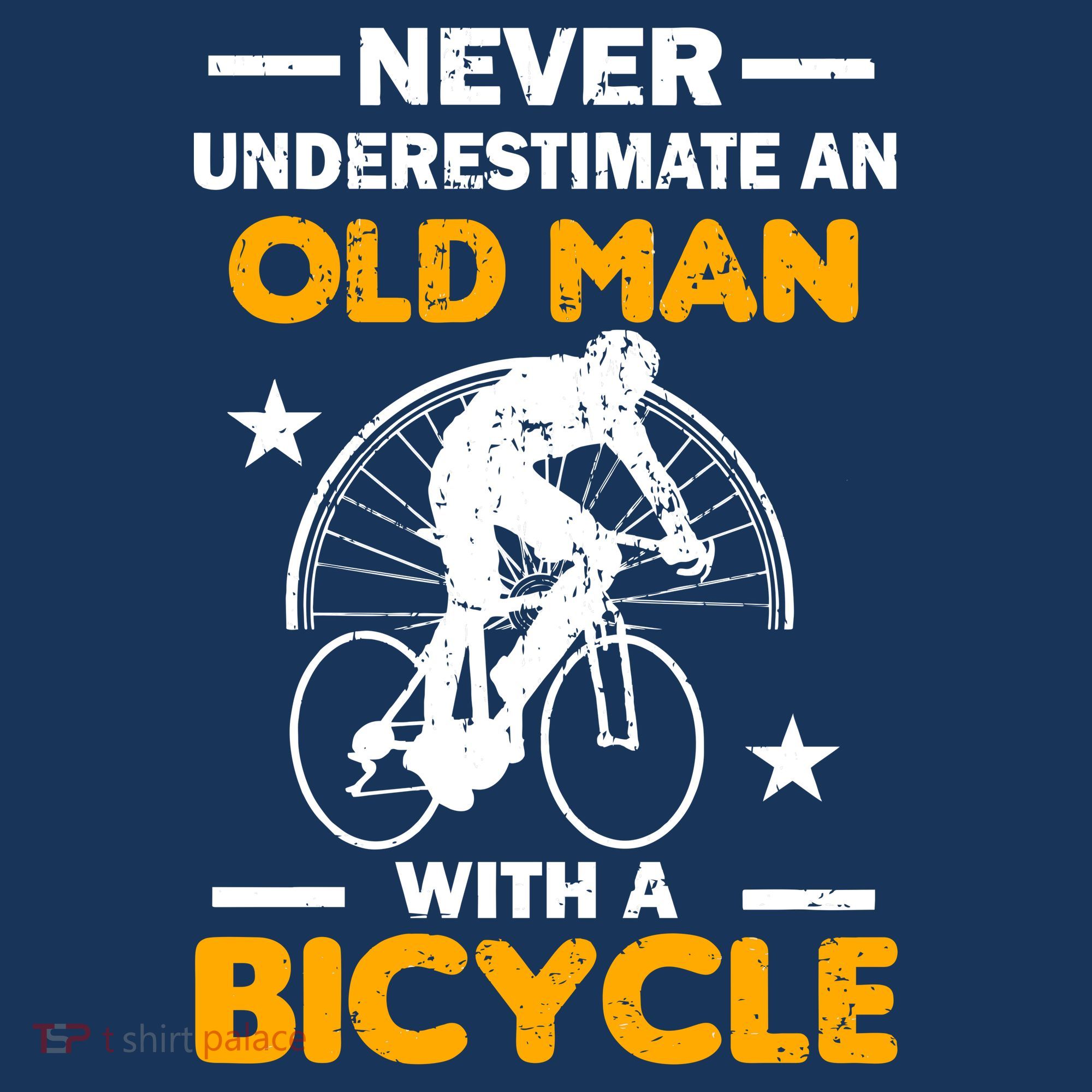 Never Underestimate An Old Man With A Bicycle Women's Long Sleeve Shirt