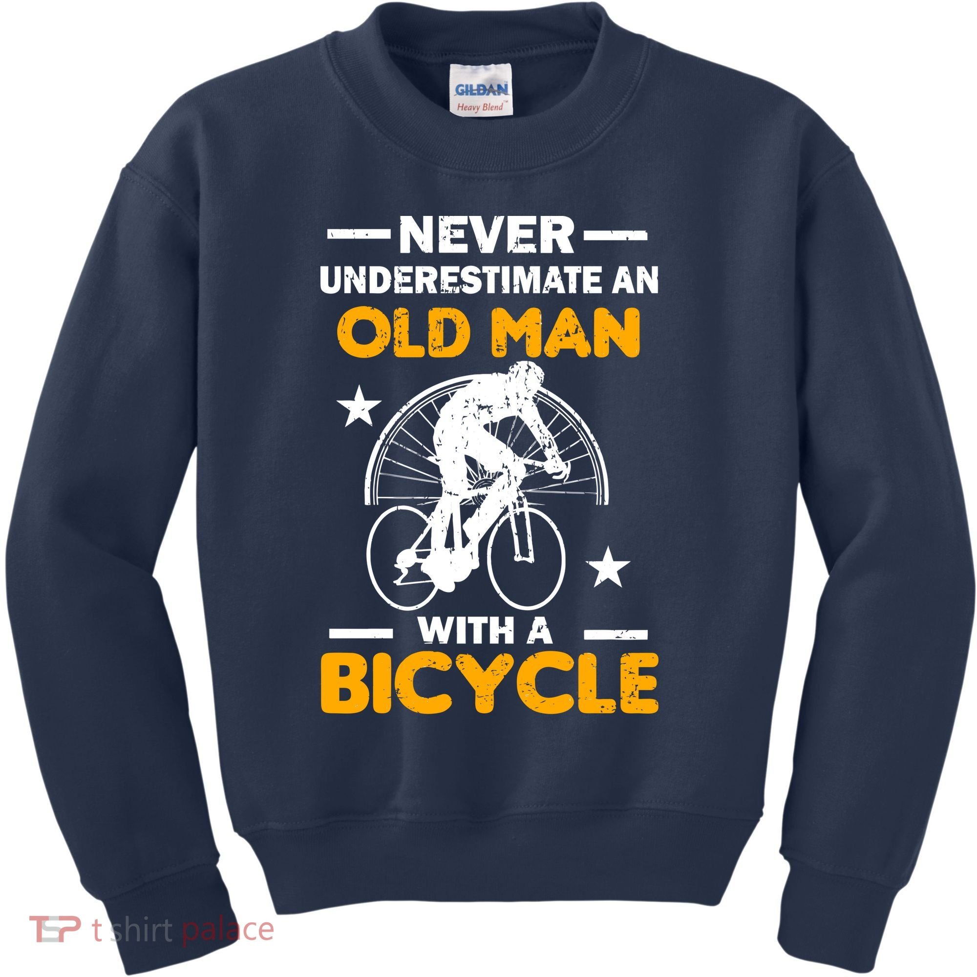 Never Underestimate An Old Man With A Bicycle Kids Sweatshirt