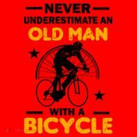 Never Underestimate An Old Man With A Bicycle Santa Hat thumb 1
