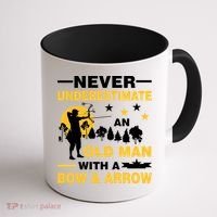 Never Underestimate An Old Man With A Bow & Arrow Coffee Mug thumb 1