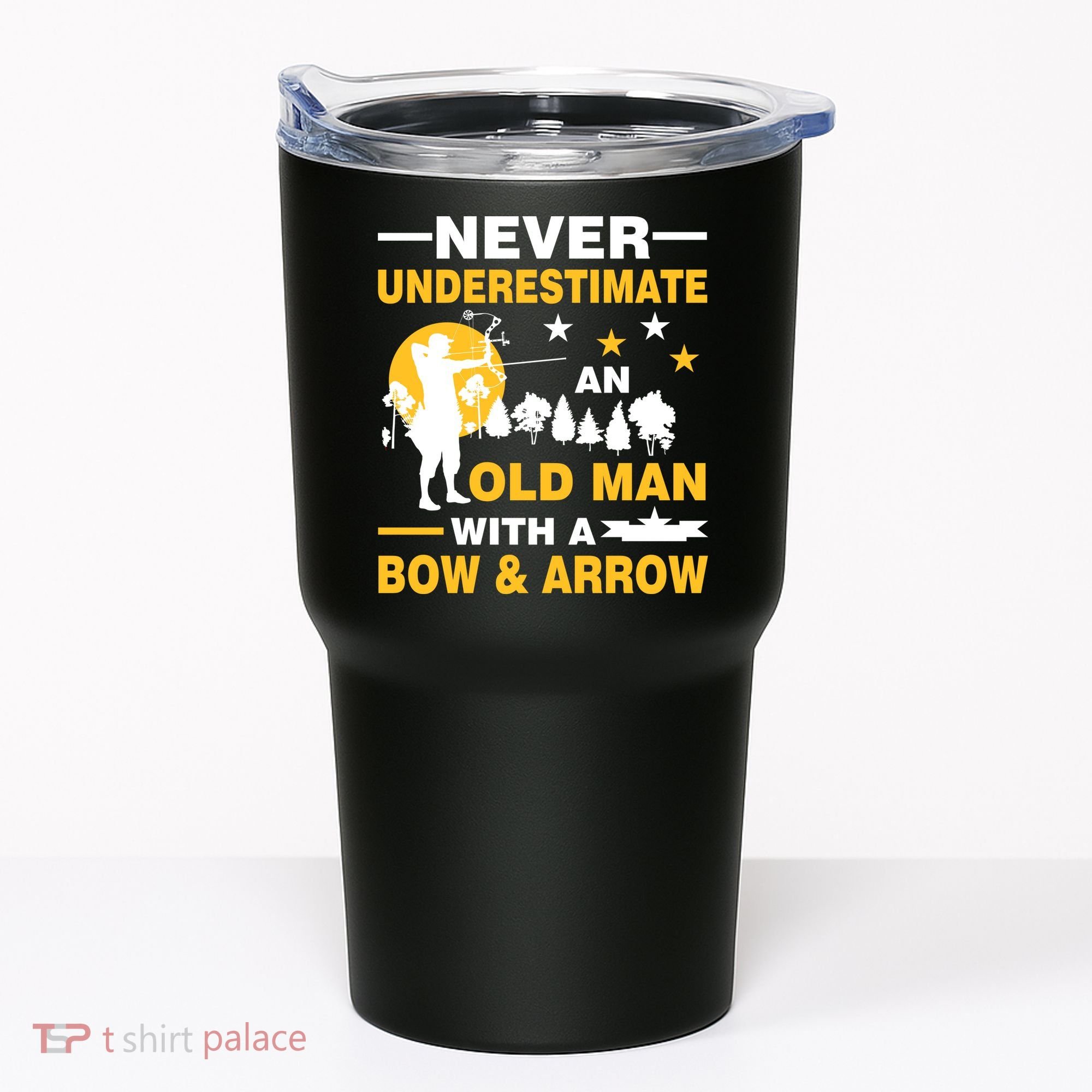Never Underestimate An Old Man With A Bow & Arrow Tumbler