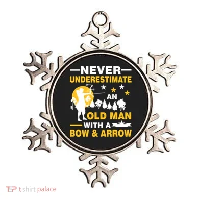Never Underestimate An Old Man With A Bow & Arrow Ornament