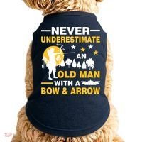 Never Underestimate An Old Man With A Bow & Arrow Doggie Tank thumb 0