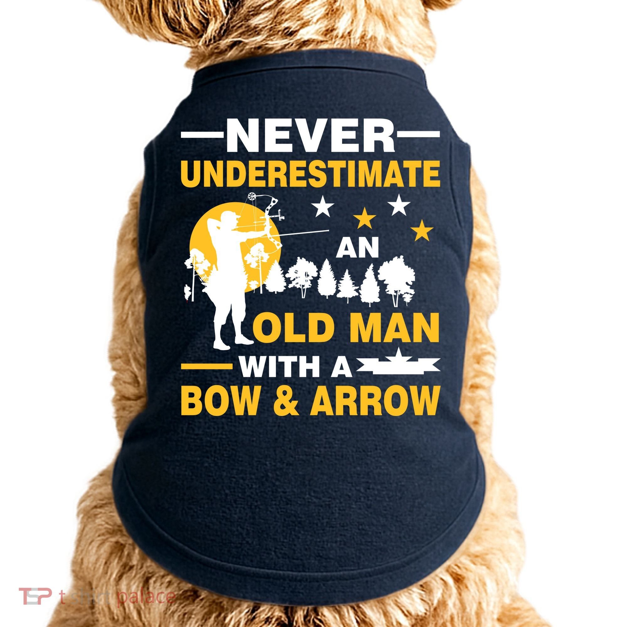 Never Underestimate An Old Man With A Bow & Arrow Doggie Tank