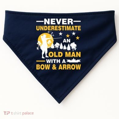 Never Underestimate An Old Man With A Bow & Arrow USA-Made Doggie Bandana