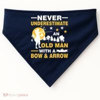 Never Underestimate An Old Man With A Bow & Arrow USA-Made Doggie Bandana thumb 0