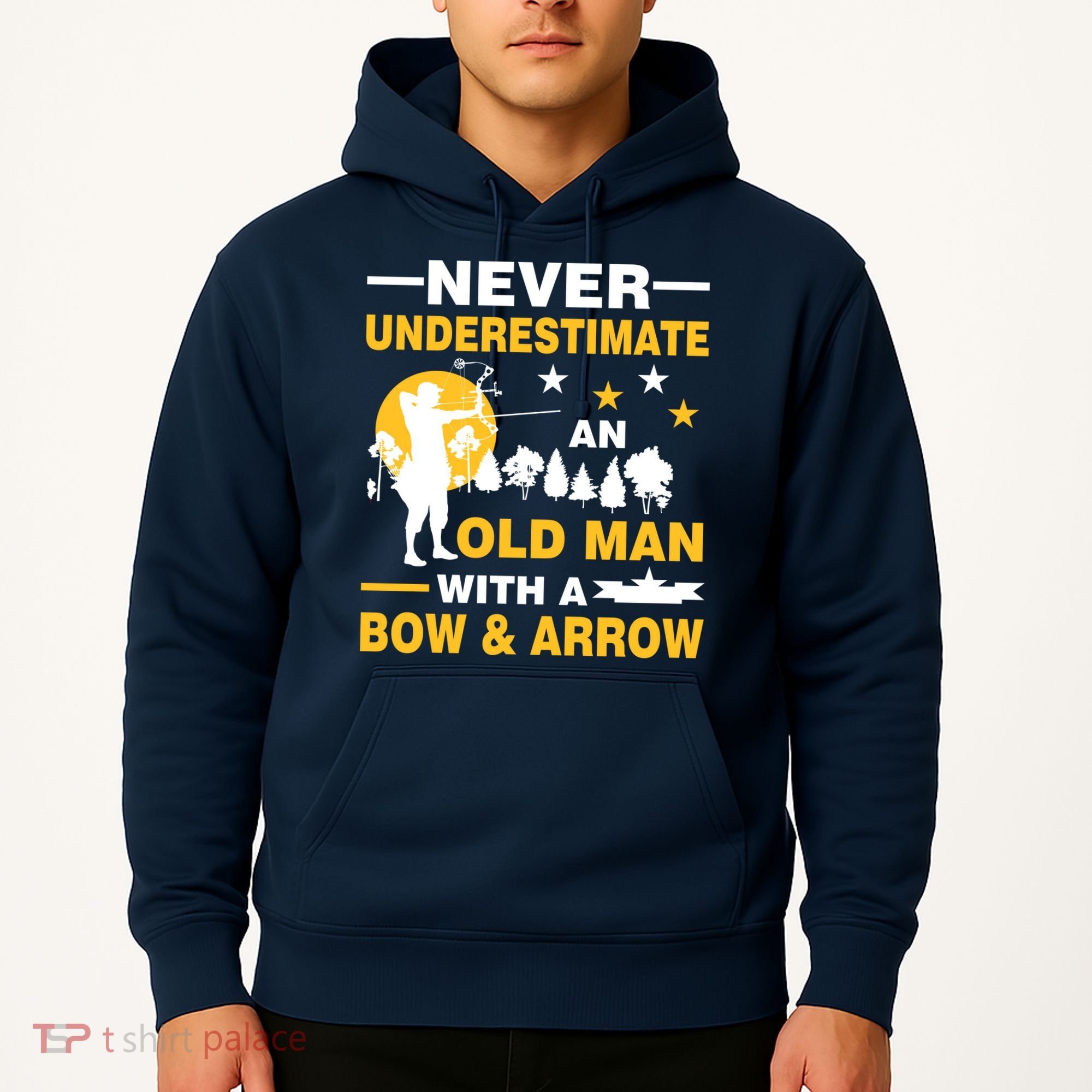 Never Underestimate An Old Man With A Bow & Arrow Hoodie