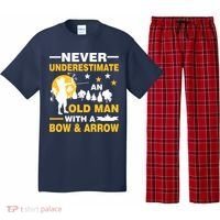 Never Underestimate An Old Man With A Bow & Arrow Pajama Set thumb 0