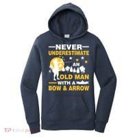 Never Underestimate An Old Man With A Bow & Arrow Women's Hoodie thumb 0