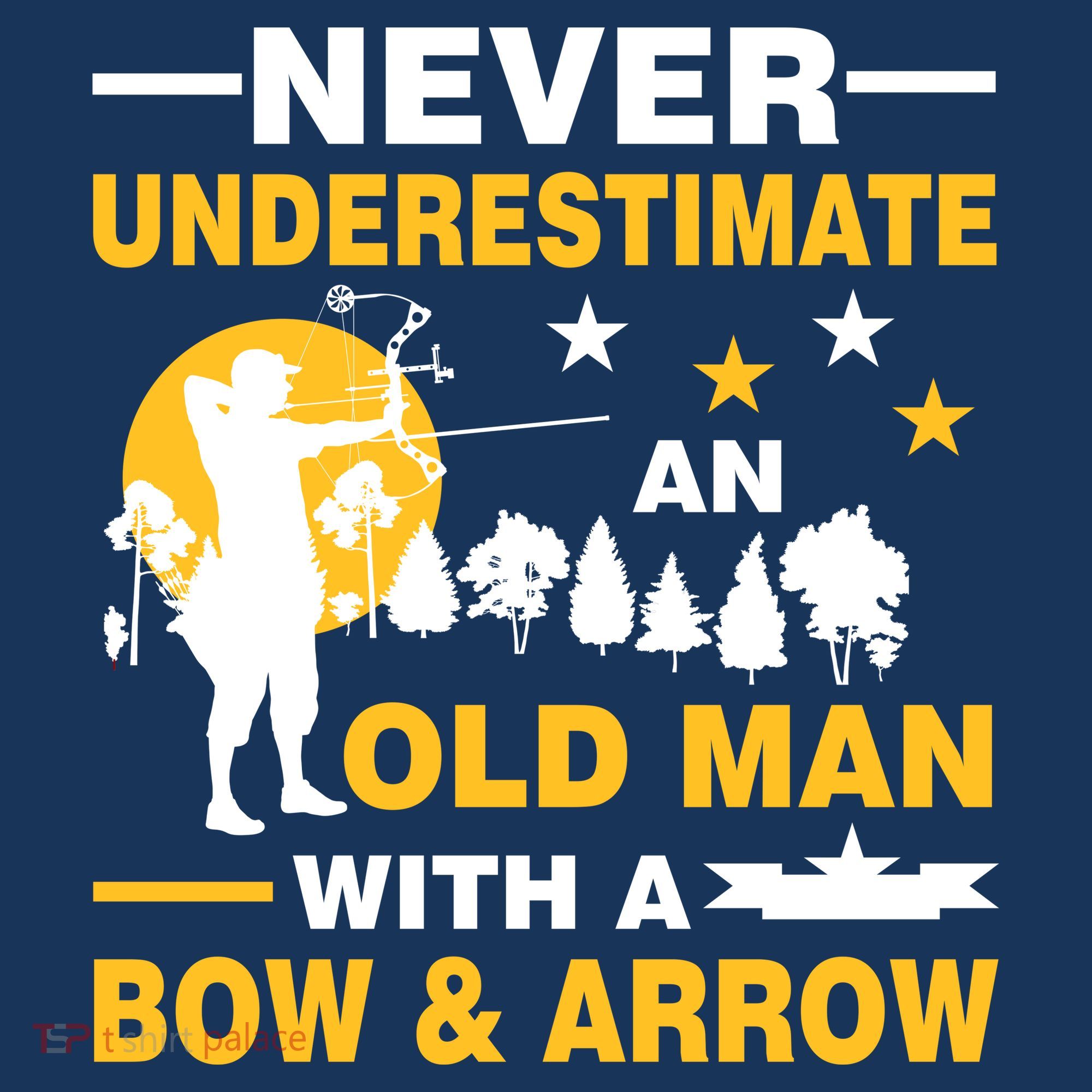 Never Underestimate An Old Man With A Bow & Arrow Women's Hoodie