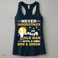 Never Underestimate An Old Man With A Bow & Arrow Women's Tank Top thumb 3