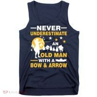 Never Underestimate An Old Man With A Bow & Arrow Tank Top thumb 0