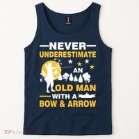 Never Underestimate An Old Man With A Bow & Arrow Tank Top thumb 2