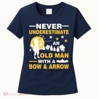 Never Underestimate An Old Man With A Bow & Arrow Women's T-Shirt thumb 0