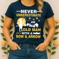 Never Underestimate An Old Man With A Bow & Arrow Women's T-Shirt thumb 2