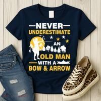 Never Underestimate An Old Man With A Bow & Arrow Women's T-Shirt thumb 3