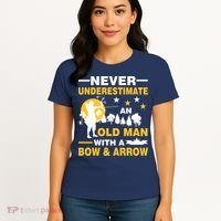 Never Underestimate An Old Man With A Bow & Arrow Women's T-Shirt thumb 4