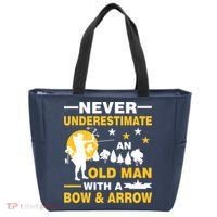 Never Underestimate An Old Man With A Bow & Arrow Tote Bag thumb 0