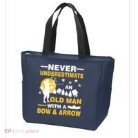 Never Underestimate An Old Man With A Bow & Arrow Tote Bag thumb 3
