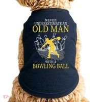 Never Underestimate An Old Man With A Bowling Ball Doggie Tank thumb 0
