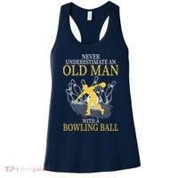 Never Underestimate An Old Man With A Bowling Ball Women's Tank Top thumb 0
