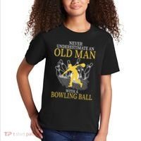 Never Underestimate An Old Man With A Bowling Ball Kids T-Shirt thumb 2