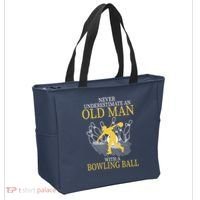Never Underestimate An Old Man With A Bowling Ball Tote Bag thumb 2