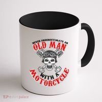 Never Underestimate An Old Man With A Motorcycle Coffee Mug thumb 1